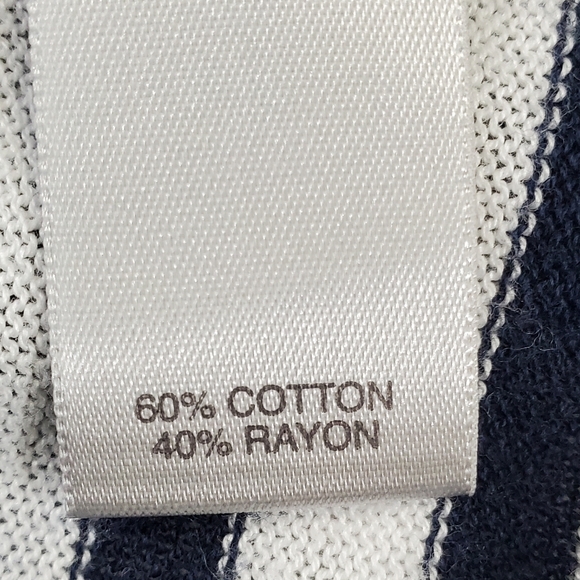 Avenue Open Front Cardigan Sweater Sz 26/28 Blue & White Stripes ~ Pre-Owned - Picture 10 of 11